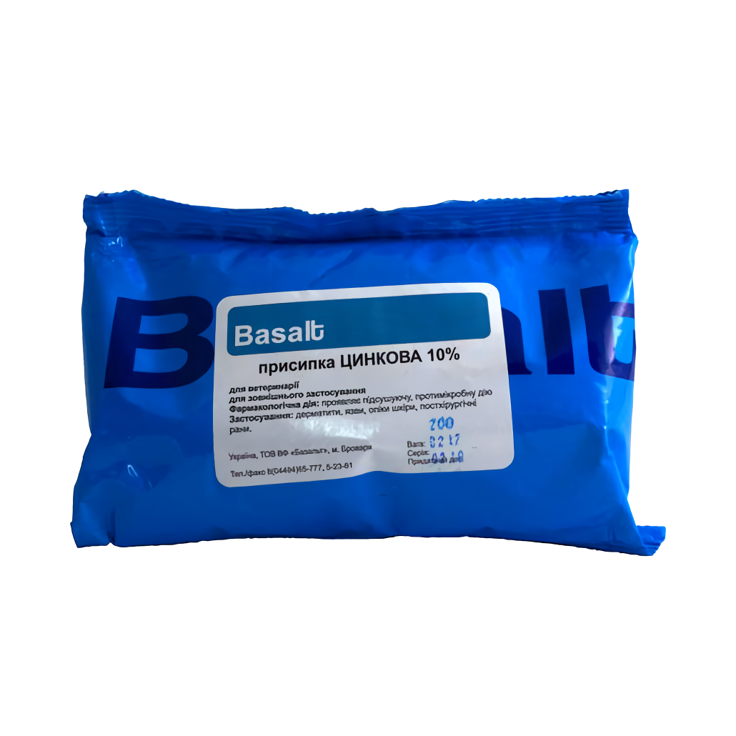 Присипка для ран цинкова 10% 200 г, Базальт