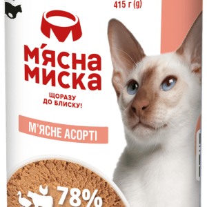 Carnie Pet Chef паштет М'ясна миска для дорослих котів м'ясне асорті, 415 г