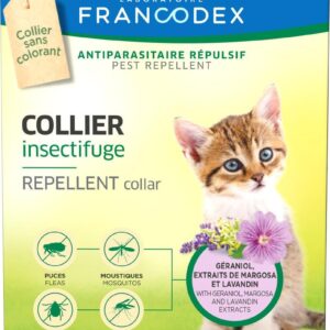 Нашийник для кошенят Francodex (Франкодекс) з репелентною дією від бліх і кліщів з гераніолом 35 см