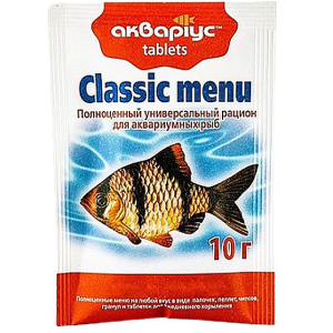 Корм для риб Classic Menu (Класік Меню) таблетки 10 г, Акваріус