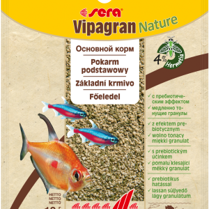 Основний корм Sera Vipagran Nature (Сера Віпагран) для риб усіх видів, що харчуються в середніх шарах води 12 г