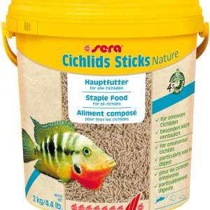 Корм для акваріумних риб Sera Cichlids Sticks Nature (Сера Цихлід Стікс) палички для великих цихлід 10 л (2 кг)