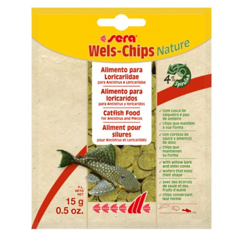 Корм для риб Sera Catfish Chips Nature (Сера КетФіш) чіпси для сомиків 15 г