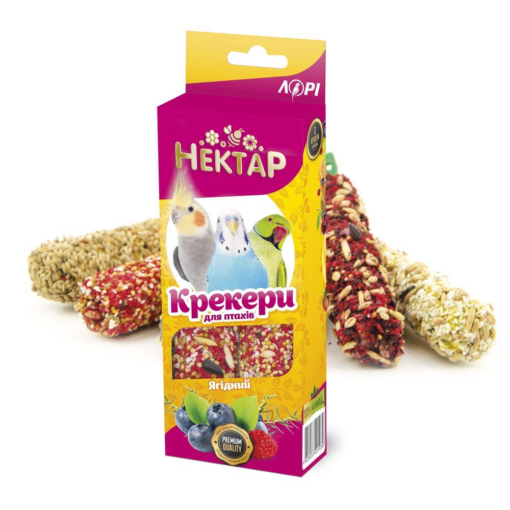 Ягідний крекер Нектар ласощі для птахів преміум класу (2 шт х50 г), Лорі