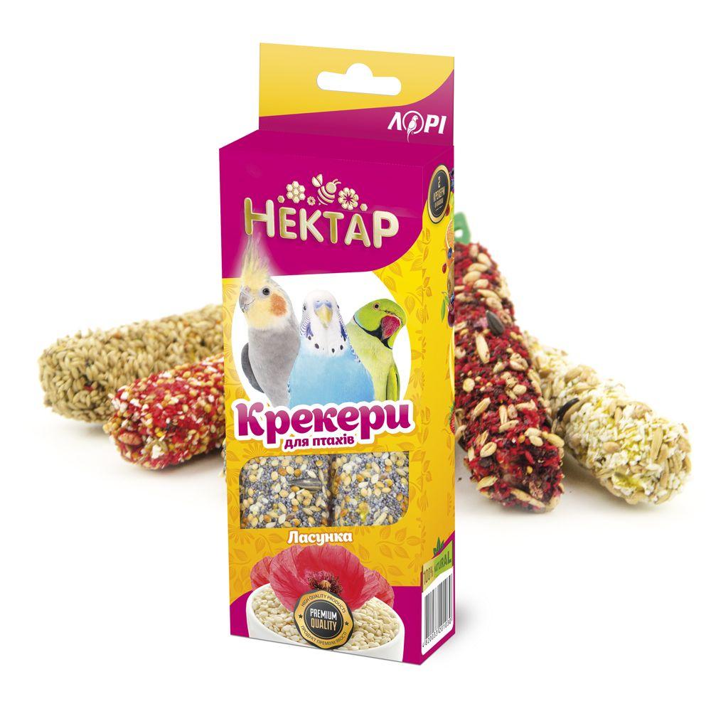 Крекер Нектар Ласунка ласощі для птахів преміум класу (2 шт х 50 г), Лорі
