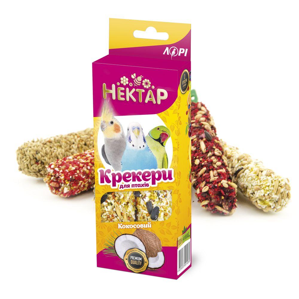Кокосовий крекер Нектар ласощі для птахів преміум класу (2 шт х 50 г), Лорі