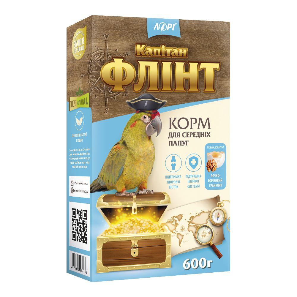Корм для середніх папуг Флінт корм для птахів 600 г, Лорі