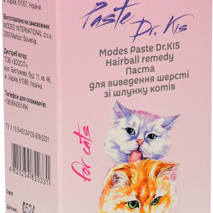 Паста для виведення шерсті Paste Dr.KIS Hairball remedy для котів 100 г, Modes