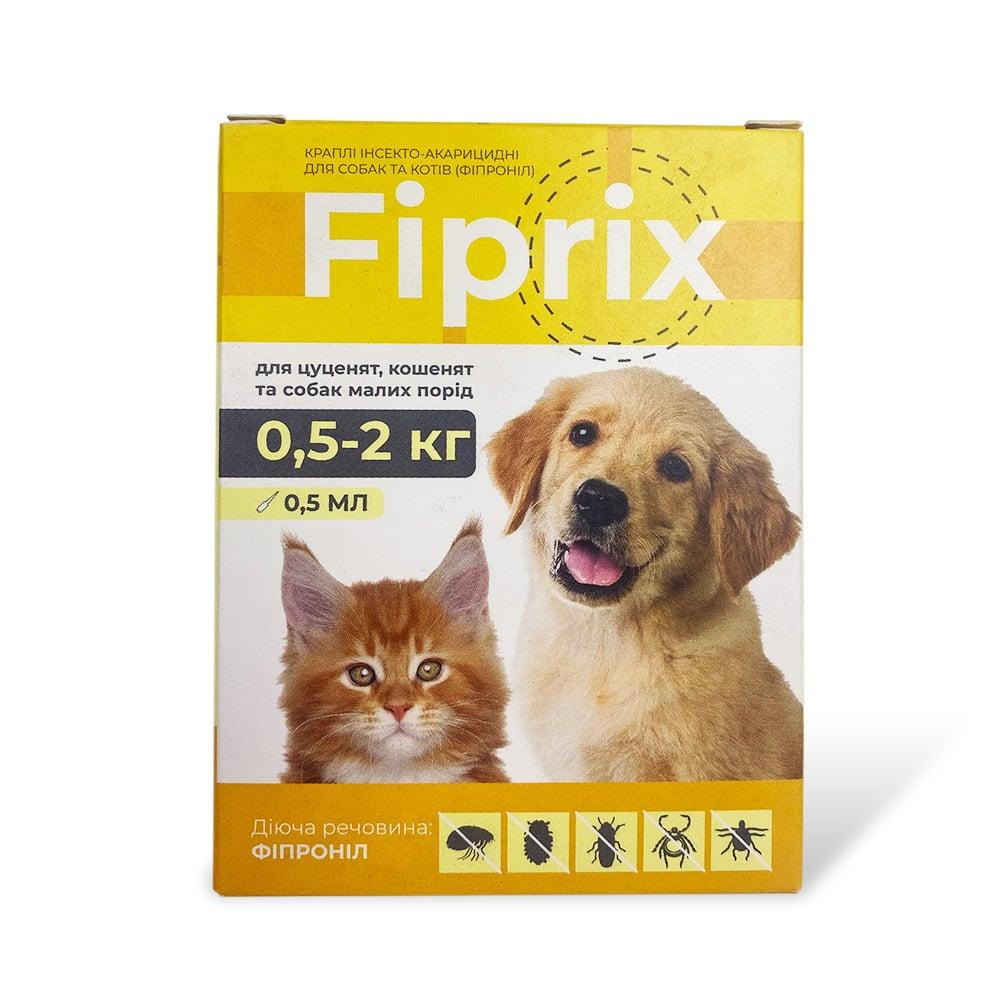 Протипаразитарні краплі Fiprix (Фіпрікс) для кошенят та цуценят вагою 0.5 - 2 кг (4 шт по 0.5 мл), Modes