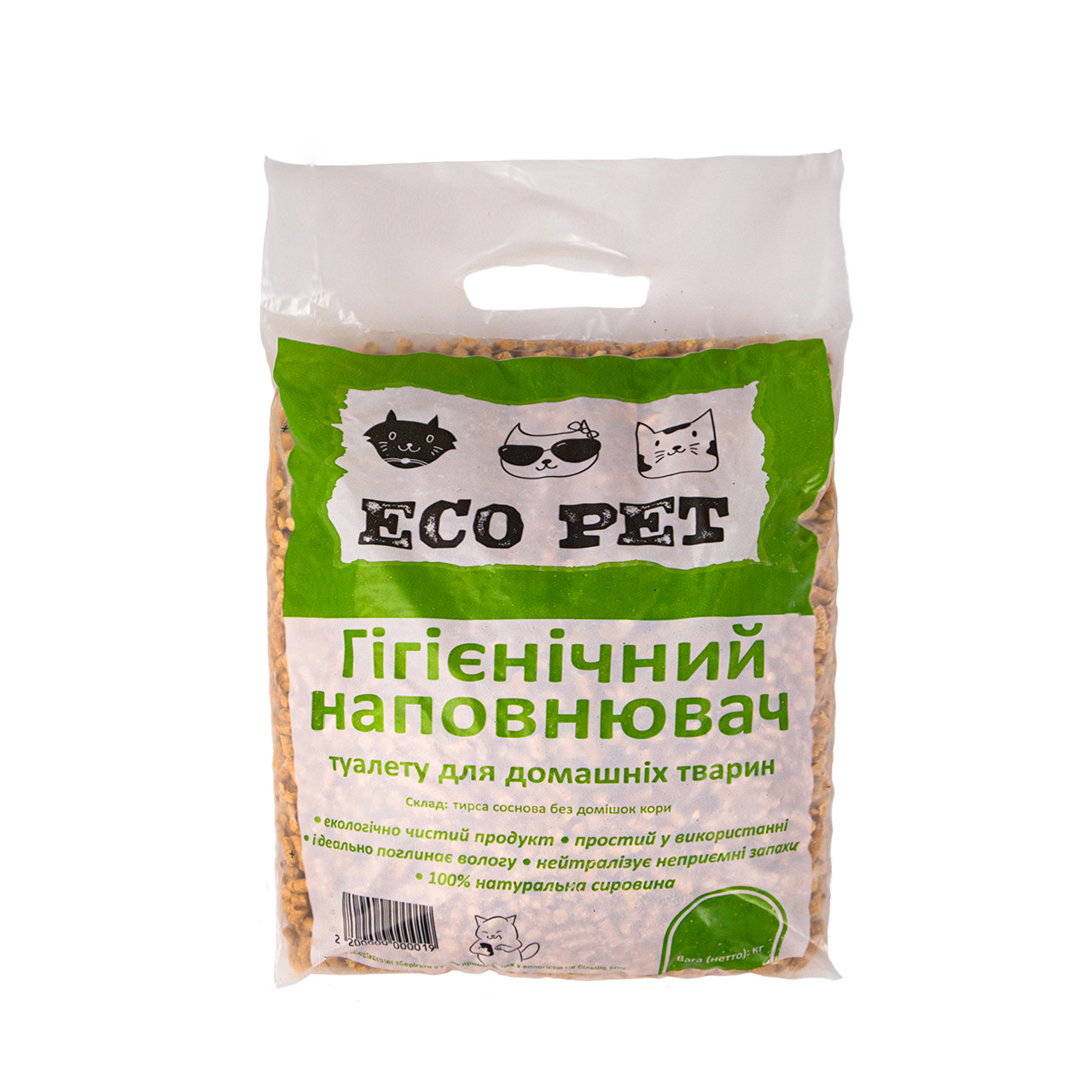 Гігієнічний наповнювач деревний ECO PET (Еко Пет), 15 кг