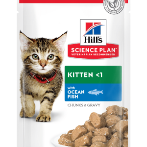 Вологий корм для кошенят і кішок Хіллс Hill’s SP Kitten у період вагітності та лактації з океанічною рибою, 85 г термін до 09.25