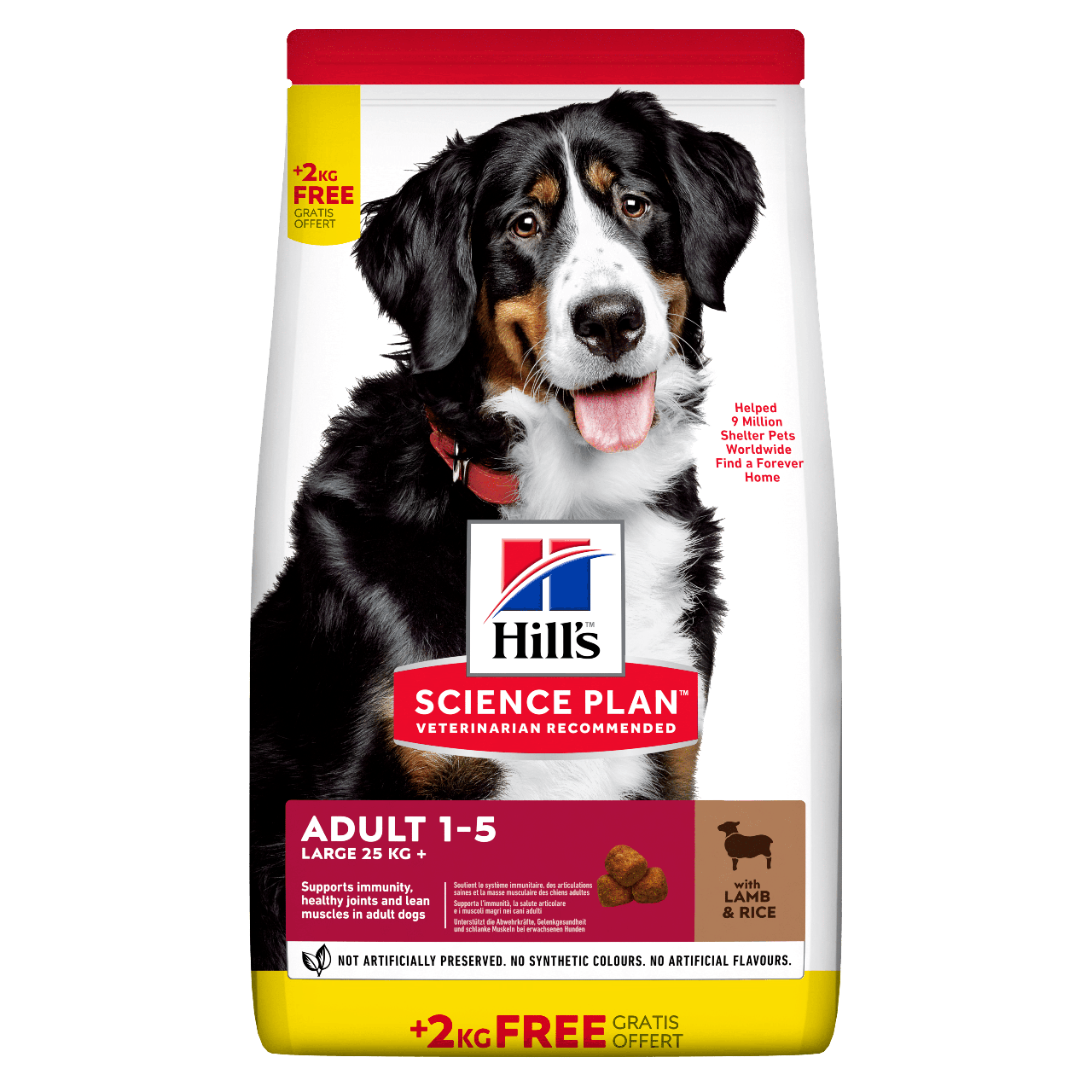 Сухий корм Хіллс Hill’s SP Adult для дорослих собак великих порід  з ягням і рисом (12 + 2 кг)
