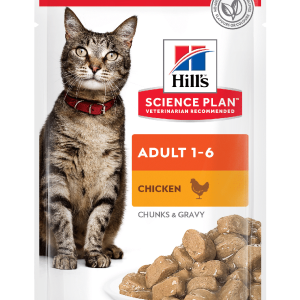 Вологий корм Hill's Хіллс SP Adult для дорослих котів з куркою, пауч 85 г
