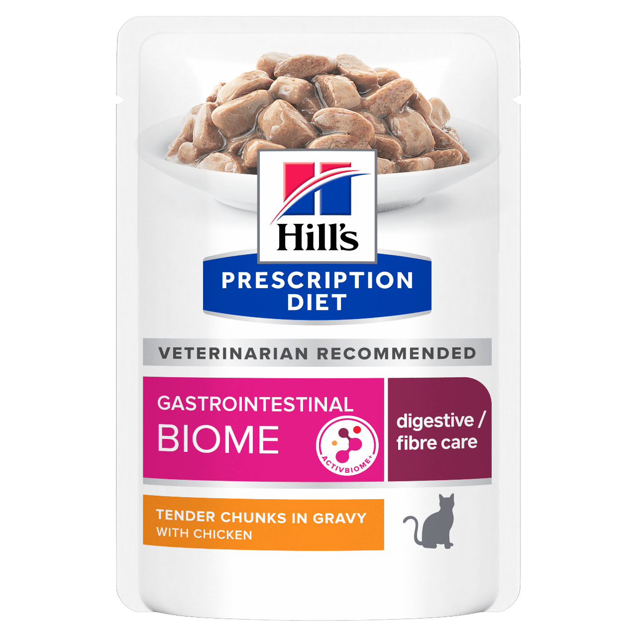 Вологий корм для котів Hill's Хіллс PD Gastrointestinal Biome при захворюваннях ШКТ з куркою, пауч 85 г