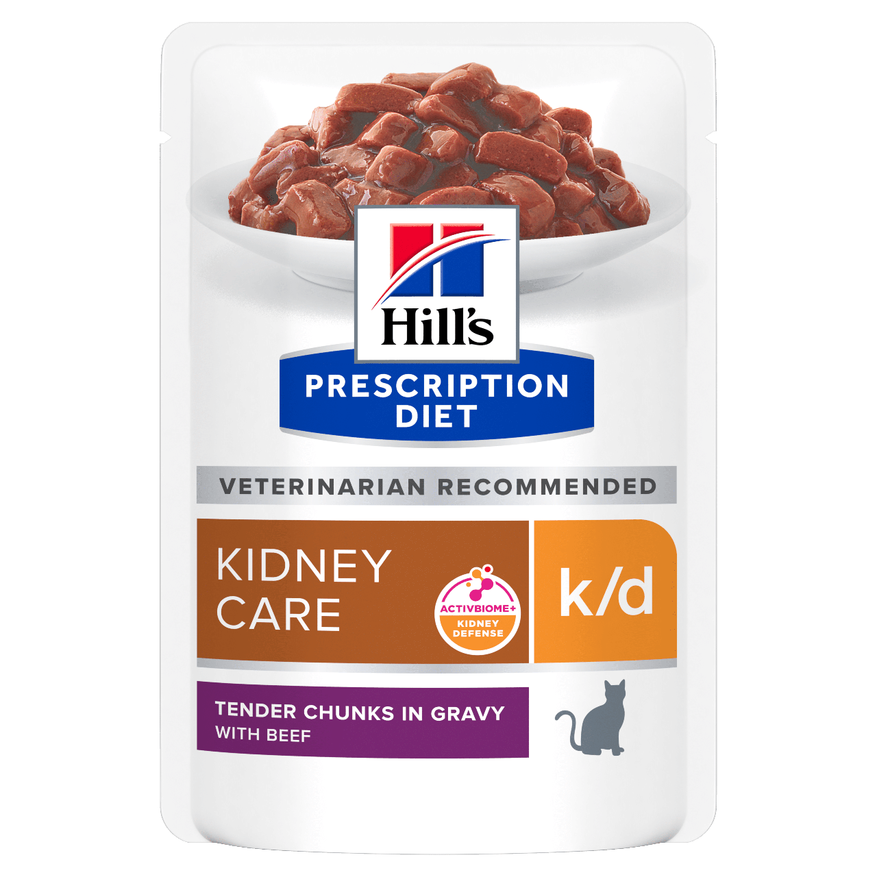 Вологий корм для котів Hill's Хіллс PD k/d для підтримки функції нирок з яловичиною, пауч 85 г