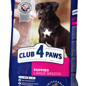 Повнораціонний сухий корм CLUB 4 PAWS (Клуб 4 Лапи) Преміум для цуценят великих порід Курка, 14 кг