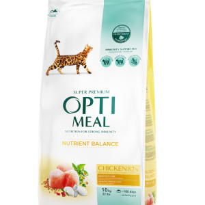 Сухий корм Оптиміл Optimeal для дорослих котів зі смаком курки, 10 кг