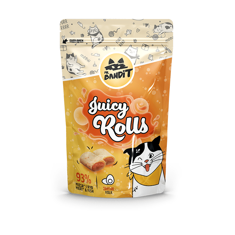 Ласощі для котів Містер Бандіт Mr.Bandit Соковиті роли з жовтком для котів, 40 г термін до 12.25