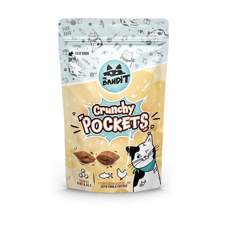 Ласощі для котів Містер Бандіт Mr.Bandit хрусткі подушечки з тунцем і ккуркою, 40 г термін до 12.25