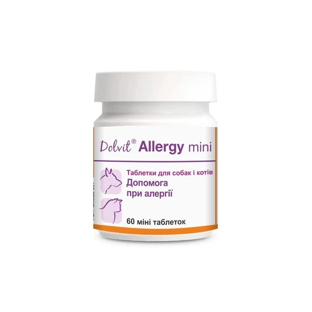 Dolfos Dolvit Allergy mini проти алергії для собак і котів 60 таб