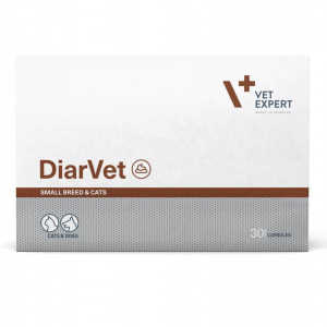 Харчова добавка Vet Expert DiarVet ДіарВет для котів і собак малих порід проти діареї (30 капсул)