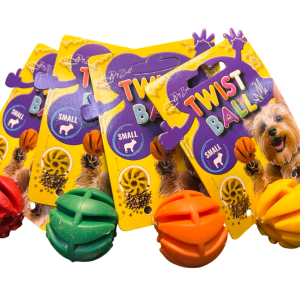 М'яч для собак TwistBall іграшка для розваг, фізичної активності та гігієни собак 1 шт (діаметр 4 см)