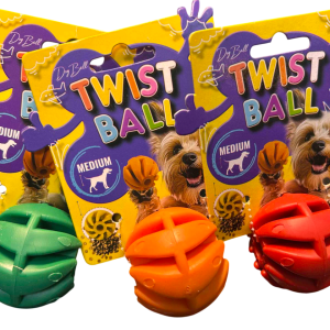 М'яч для собак TwistBall іграшка для розваг, фізичної активності та гігієни собак 1 шт (діаметр 6 см)