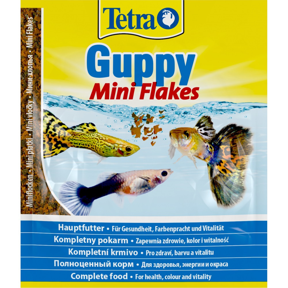 Сухий корм Тетра Tetra Min Guppy для рибок гупі (пластівці), 12 г