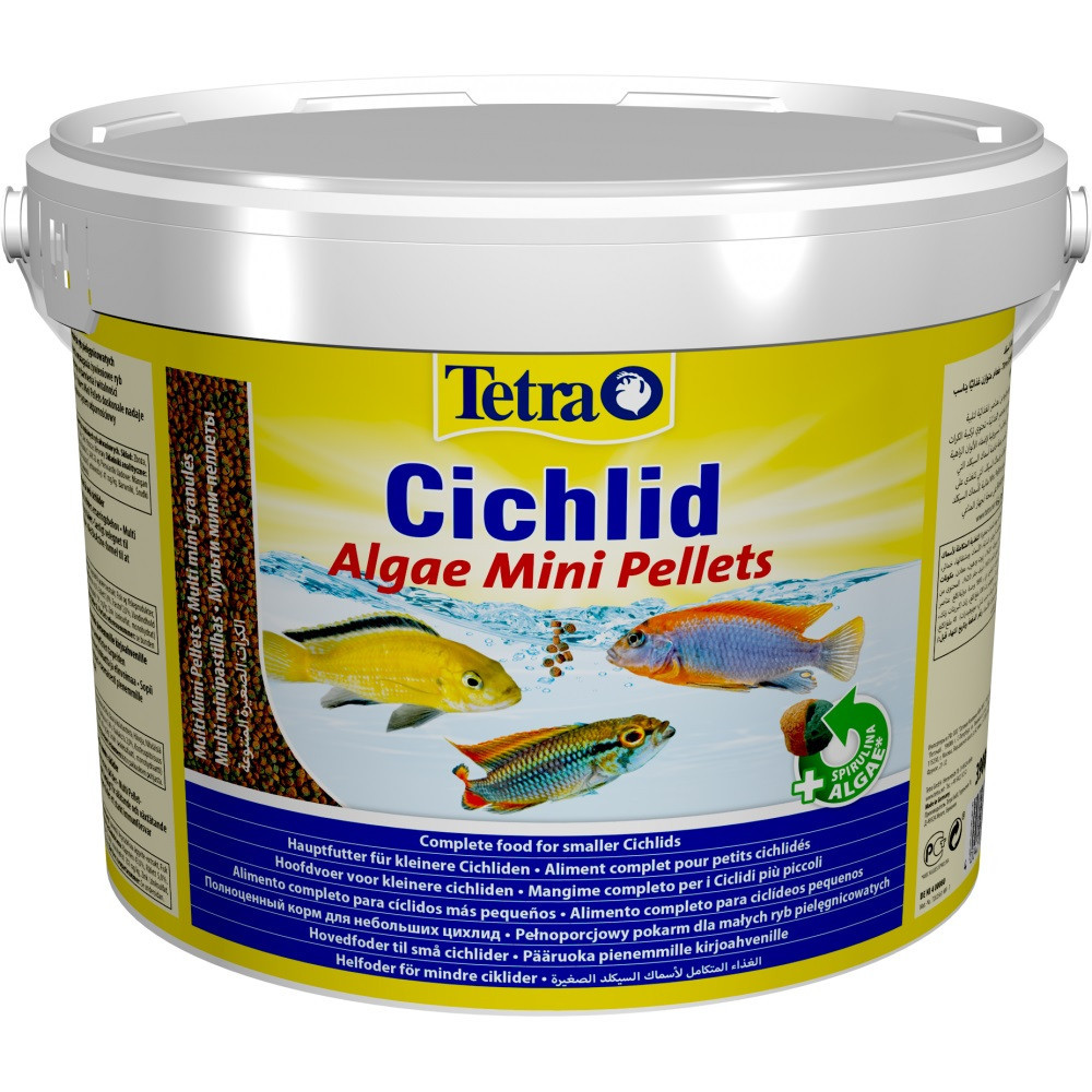 Сухий корм для акваріумних риб Тетра Tetra Cichlid Algae Mini для рибок цихлід (гранули), 10 л