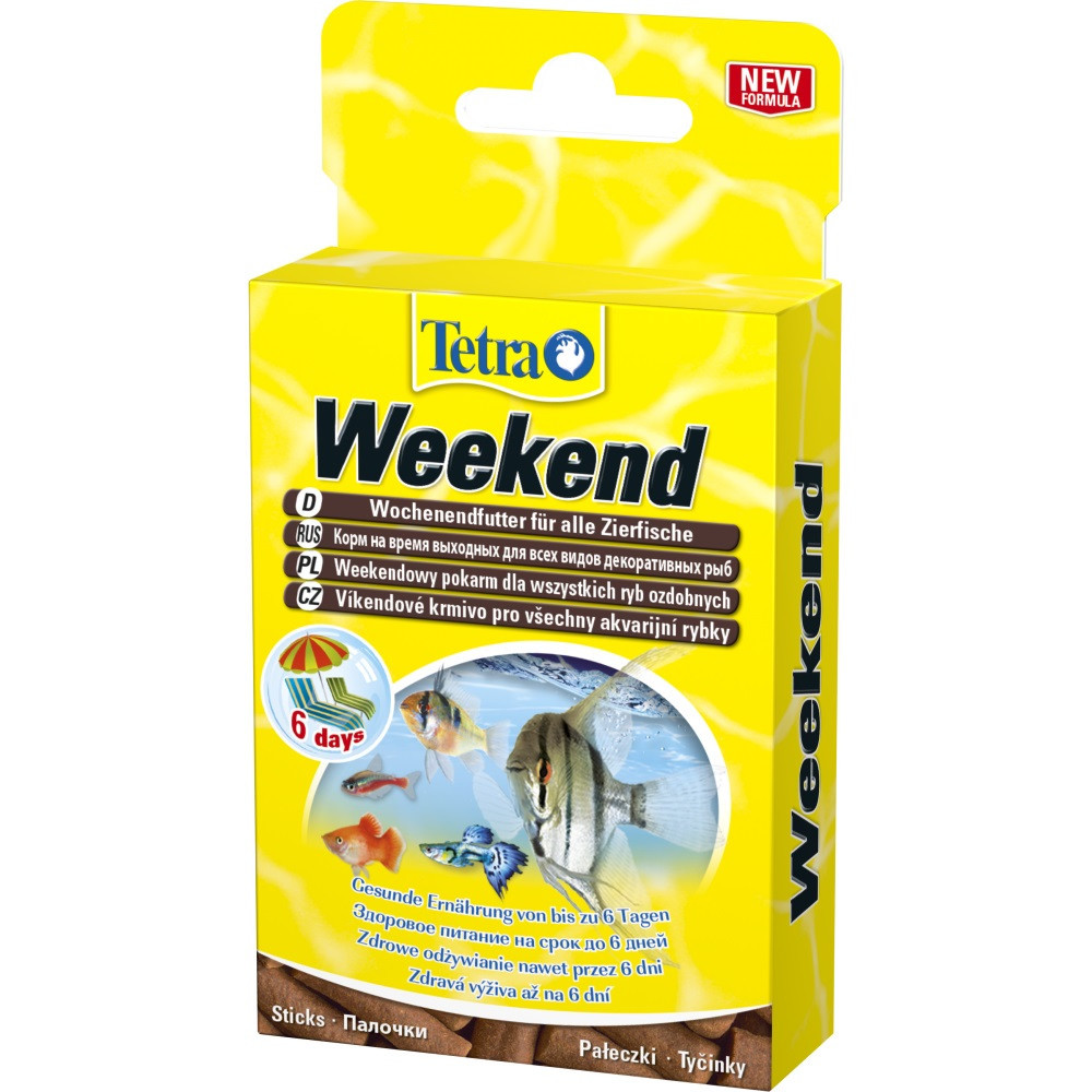 Сухий корм для акваріумних риб Тетра Tetra Weekend для рибок на період тривалої відсутності (палички), 20 шт