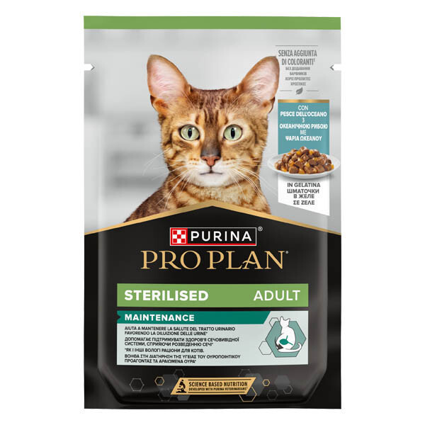 Вологий корм для котів Purina Pro Plan Sterilised Nutrisavour з океанічною рибою 85 г