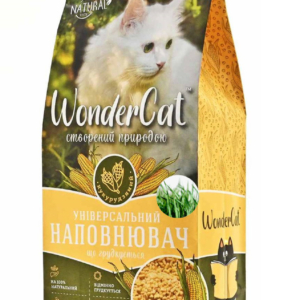 Універсальний наповнювач WonderCat кукурудзяний наповнювач з грудкуючим ефектом (аромат скошеної трави), 4.4 кг