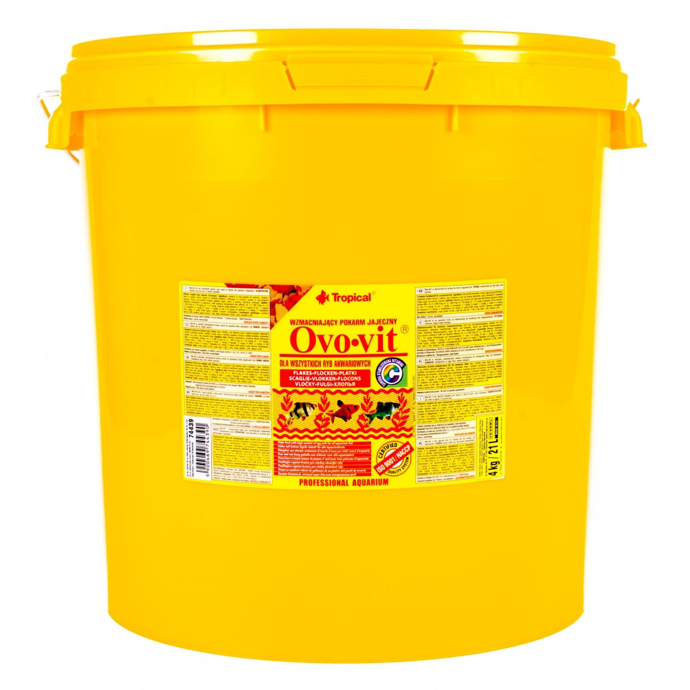 Сухий корм Тропікал Tropical Ovo-Vit для всіх акваріумних риб (пластівці), 4 кг