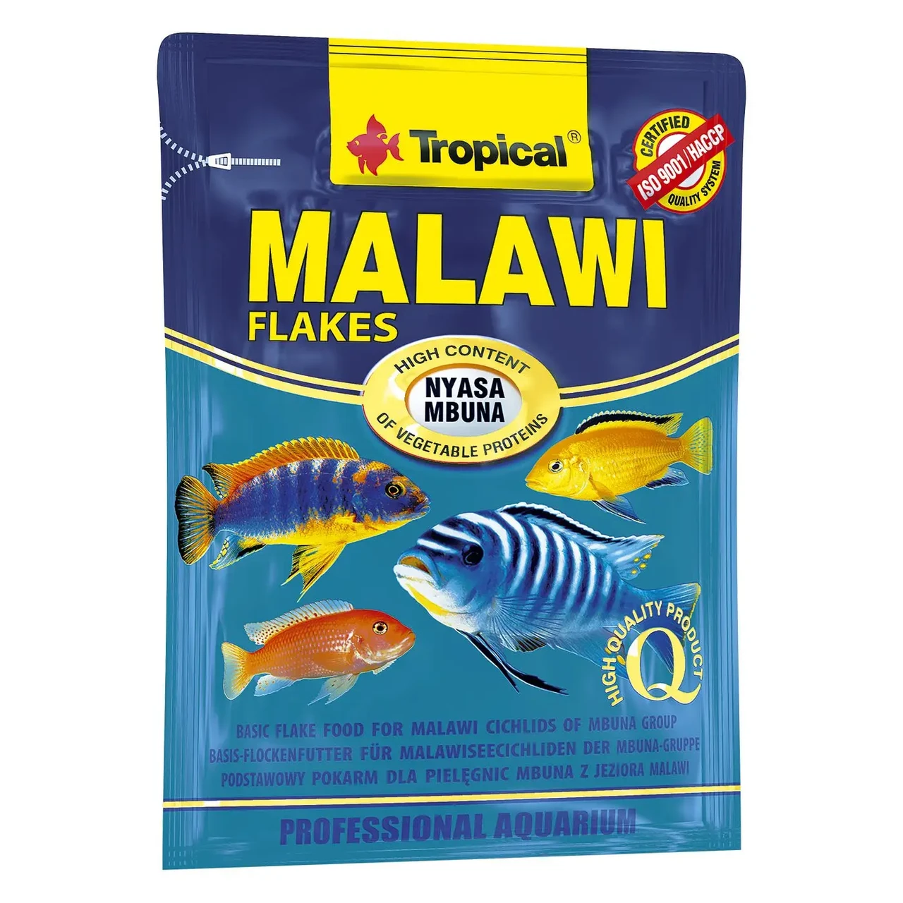 Сухий корм Тропікал Tropical Malawi для травоїдних цихлід (пластівці), 12 г