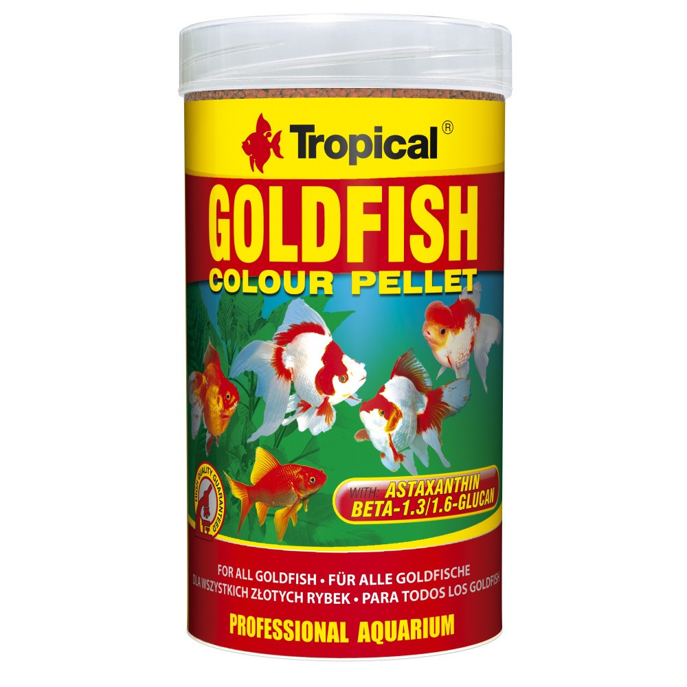 Сухий корм для акваріумних риб Тропікал Tropical Goldfish Color Pellet для золотих рибок (гранули), 90 г