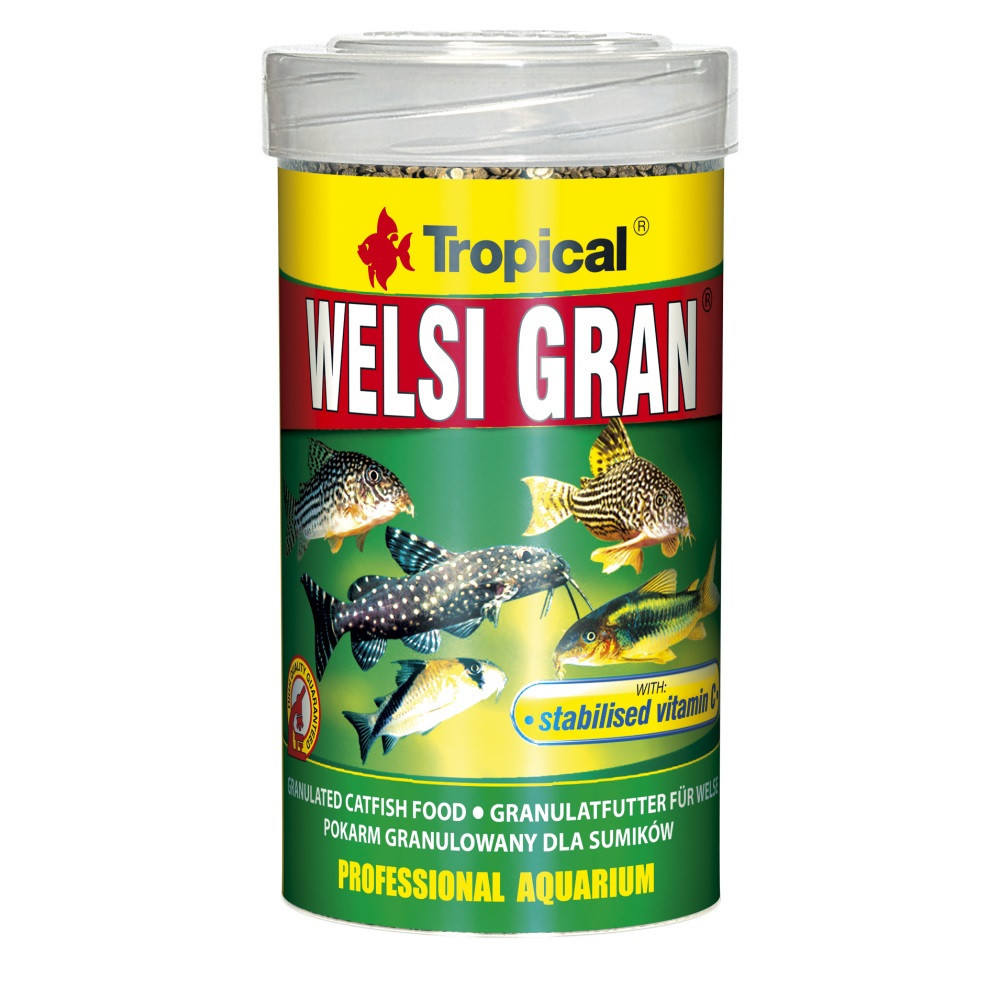 Сухий корм для акваріумних риб Тропікал Tropical Welsi Gran для донних риб (гранули), 65 г