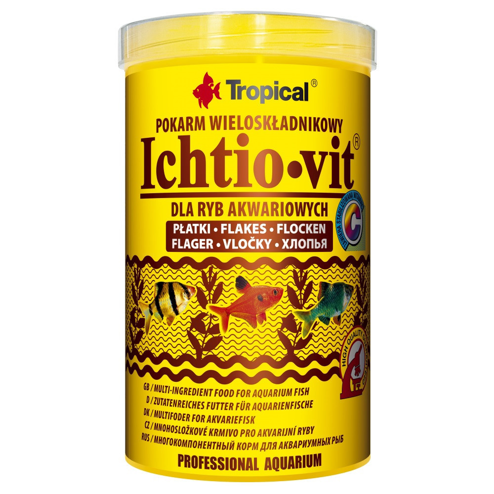 Сухий корм для акваріумних риб Тропікал Tropical Ichtio-Vit для рибок (пластівці), 120 г