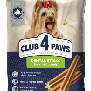 Жувальна паличка для чистки зубів CLUB 4 PAWS (Клуб 4 Лапи) для дорослих собак малих порід, 110 г