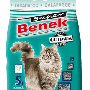 Наповнювач бентонітовий Супер Бенек Super Benek Optimum для котячих туалетів галапагоські острови (великий), 5 л