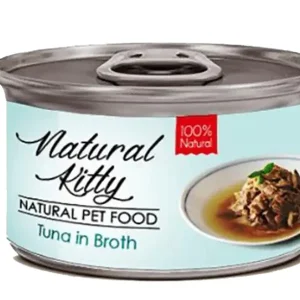 Вологий корм Natural Kitty Broth Series додатковий корм для котів тунець в бульйоні, 80 г