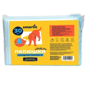 Пелюшки суперпоглинаючі 60х90см 60г/6г (30шт) Smartis