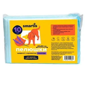 Пелюшки щоденні з ароматом лаванди 60х60см 38г/4г (10шт) Smartis