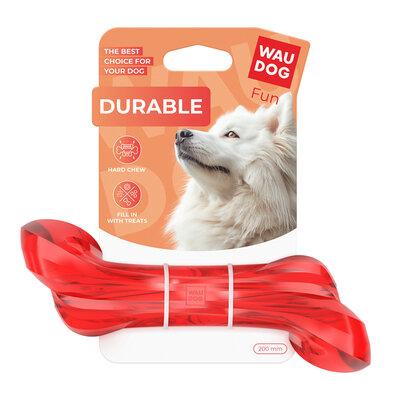 Іграшка для собак WAUDOG Fun Durable Кістка термопластична гума 200 мм червоний