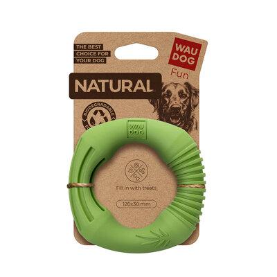 Іграшка для собак WAUDOG Fun Natural Кільце біорозкладна гума 12 см зелена