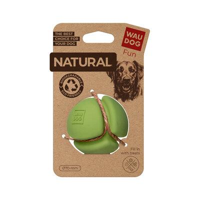 Іграшка для собак WAUDOG Fun Natural М'яч біорозкладна гума 7 см зелена