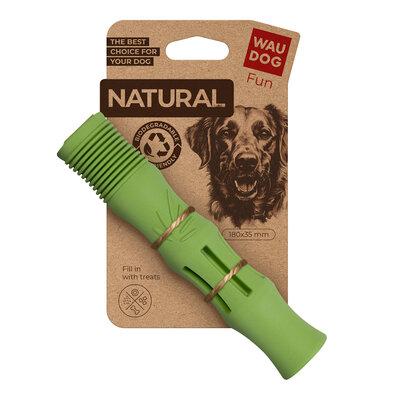 Іграшка для собак WAUDOG Fun Natural Палиця біорозкладна гума 18 см зелена