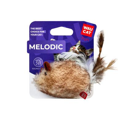 Іграшка для котів WAUCAT Fun Melodic Мишка зі звуковим чипом 130 мм