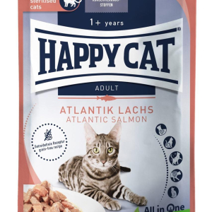 Вологий корм Happy Cat Culinary A-Lachs з лососем для котів (шматочки в соусі) пауч, 85 г