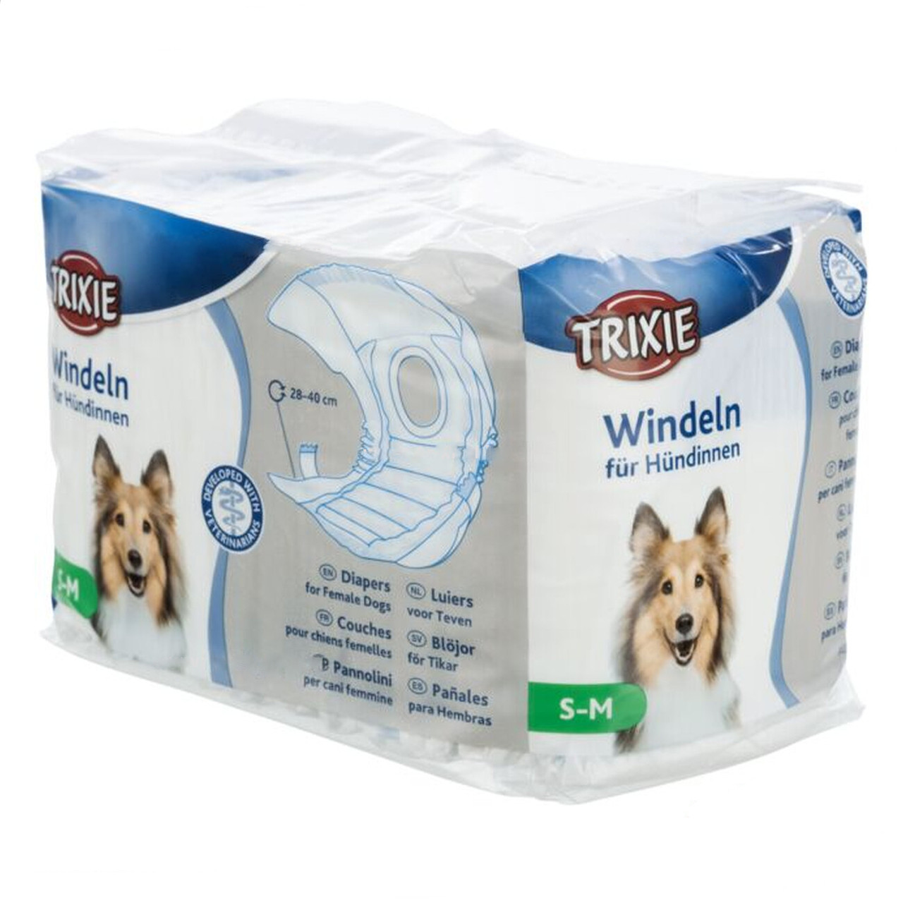 Trixie TX-23632 памперси для собак 12шт (S-M) (28-40 см)