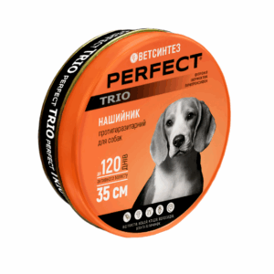 Нашийник протипаразитарний Перфект ТРІО PerFect TRIO для собак 35 см Ветсинтез